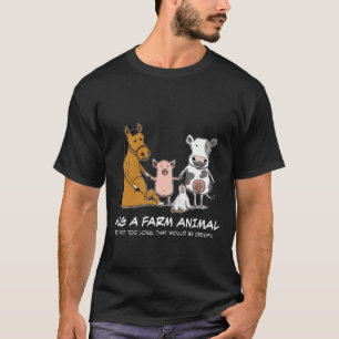 Camiseta Abrazo lindo y divertido un animal del campo