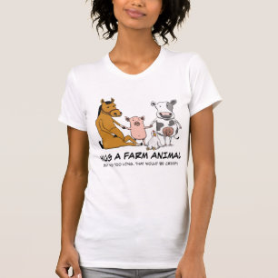 Camiseta Abrazo lindo y divertido un animal del campo