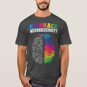 Camiseta Abrazo Neurodiversidad Autismo TDAH ASD Rainbow Br