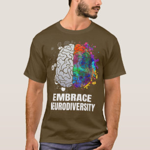 Camiseta Abrazo Neurodiversidad Autismo TDAH ASD Rainbow Br