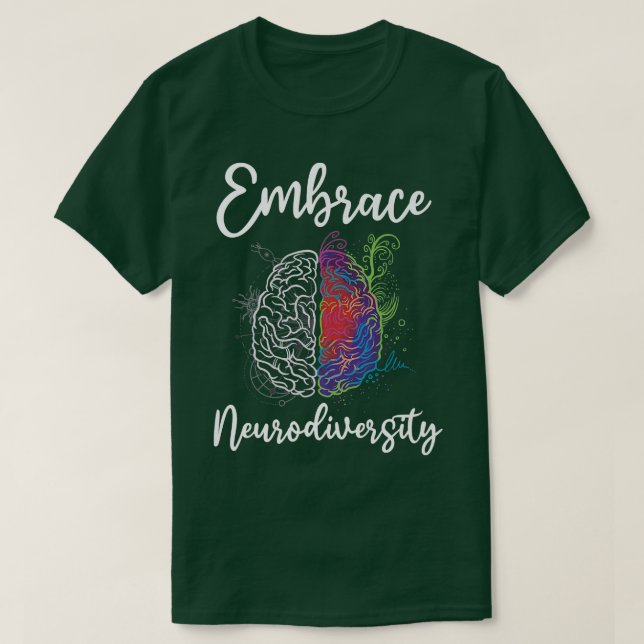 Camiseta Abrazo Neurodiversidad Autismo TDAH ASD Rainbow Br (Diseño del anverso)