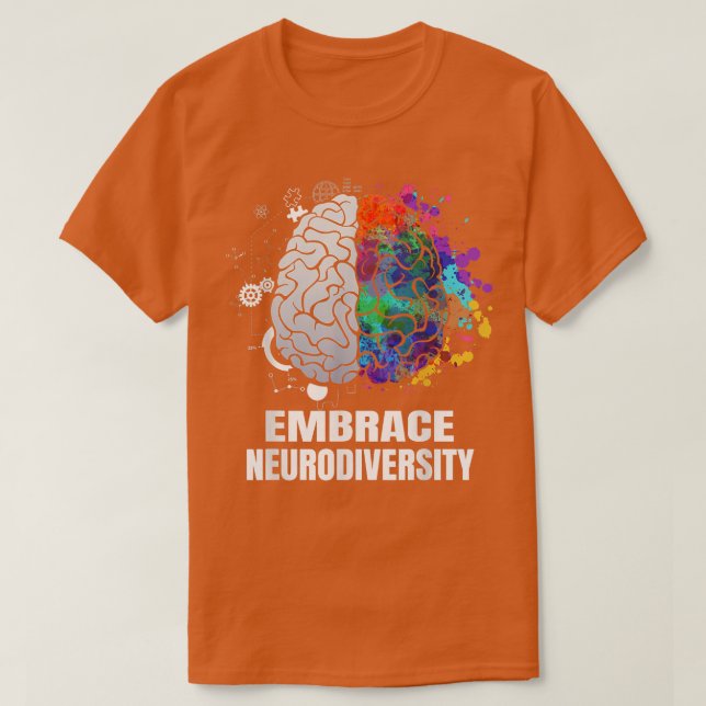 Camiseta Abrazo Neurodiversidad Autismo TDAH ASD Rainbow Br (Diseño del anverso)