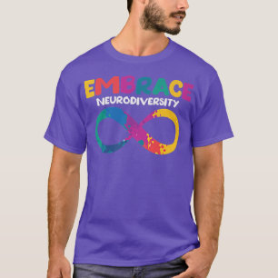 Camiseta Abrazo Neurodiversidad Autismo TDAH ASD Rainbow Br