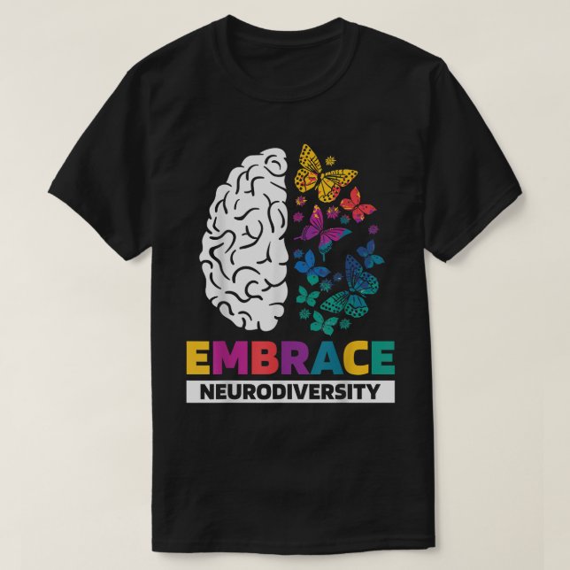 Camiseta Abrazo Neurodiversidad Autismo TDAH ASD Rainbow Br (Diseño del anverso)