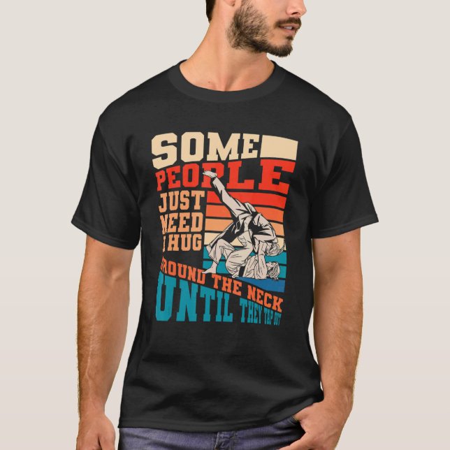 Camiseta Abrazo Por El Cuello Tap Hacia El Bjj Brasileño Ji (Anverso)