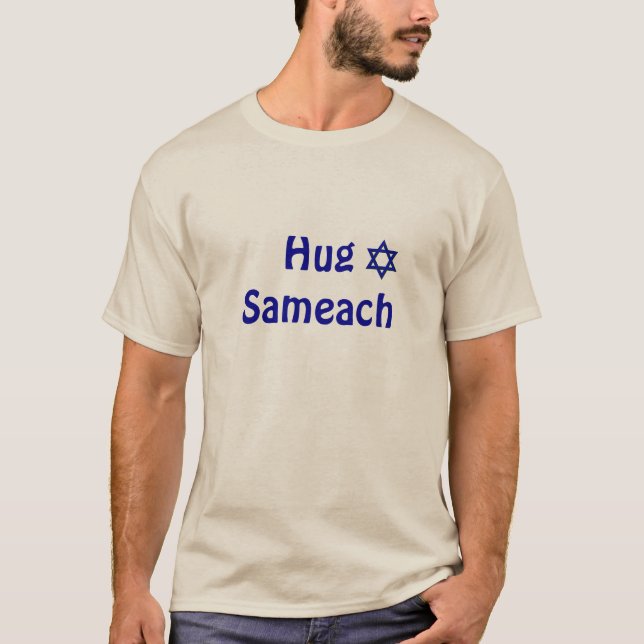Camiseta Abrazo Sameach - día de fiesta Huggable judío (Anverso)