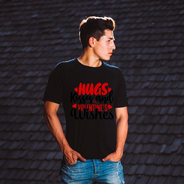 Camiseta Abrazos besos y deseos de San Valentín (Subido por el creador)
