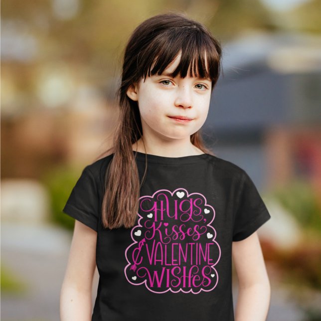 Camiseta Abrazos, besos y deseos de San Valentín, corazones (Subido por el creador)