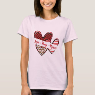 Camiseta Abrazos de amor besos corazones