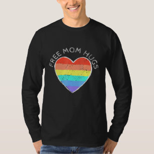 Camiseta Abrazos de Mamá Gratis Bandera de Arcoíris Lgbtqia