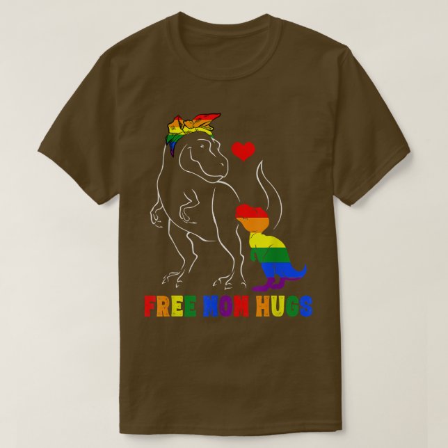 Camiseta Abrazos de mamá libre - Mamá LGBT Mamasaurus Regal (Diseño del anverso)