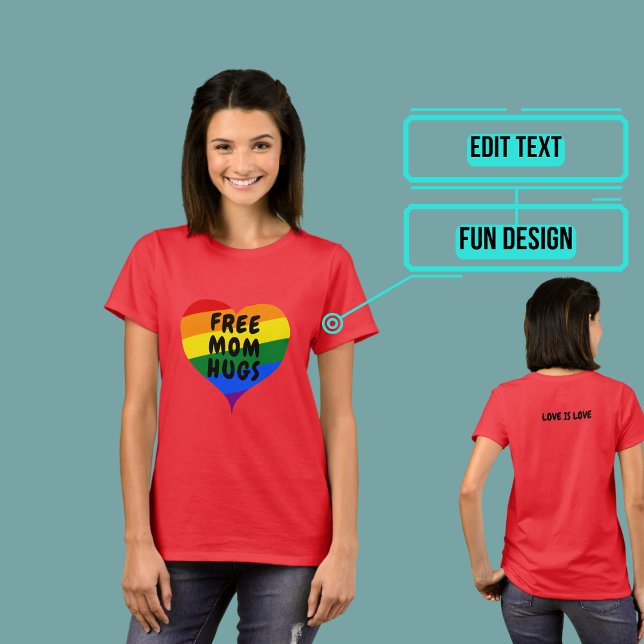 Camiseta Abrazos de mamá libres de LGBTQIA+ (Please enjoy our LGBTQ+ ally products)