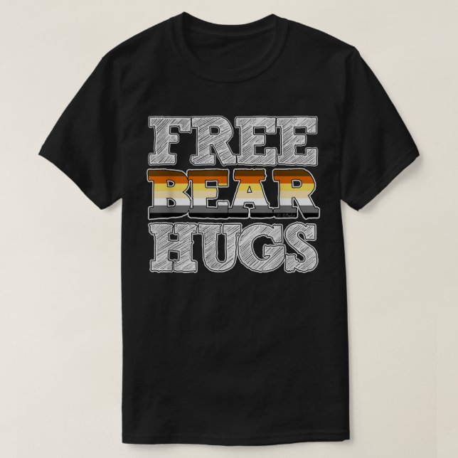 Camiseta Abrazos de oso libre de orgullo para oso gay (Diseño del anverso)