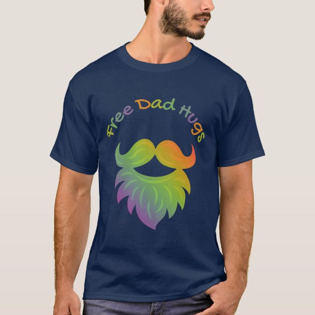 Camiseta Abrazos de papá con barba (Anverso)