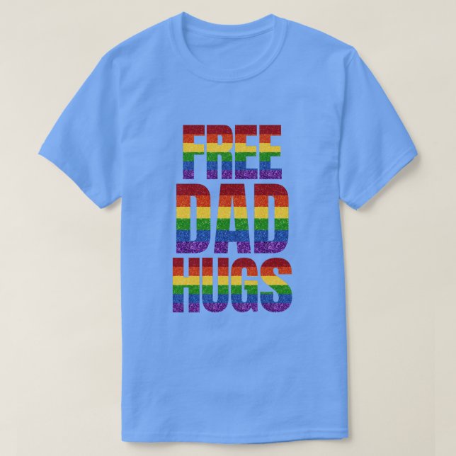 Camiseta Abrazos de papá libre de la bandera del orgullo Pu (Diseño del anverso)