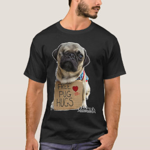 Camiseta Abrazos de Pug gratis Clásico 341