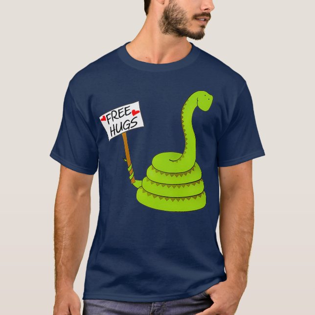 Camiseta Abrazos gratis Boa divertida constrictor python re (Anverso)