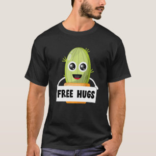 Camiseta Abrazos Gratis Cactus Lindo Suculento Cactus Diver