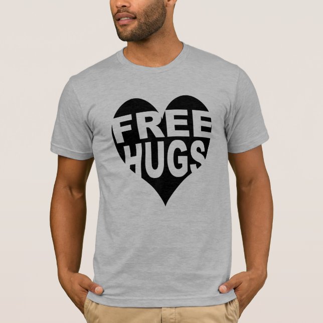 Camiseta Abrazos gratis con corazón (Anverso)