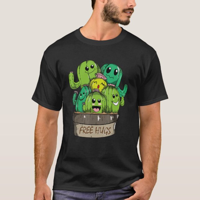 Camiseta Abrazos gratis Cute Cactus Abrazo libre Desierto d (Anverso)