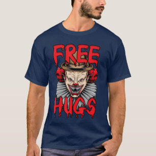 Camiseta Abrazos gratis de Halloween Payaso asesino malvado