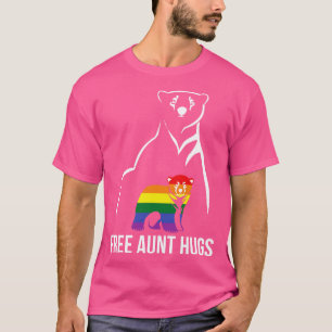 Camiseta Abrazos gratis de tía Orgullo gay LGBT Arcoíris Mu