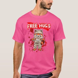 Camiseta Abrazos gratis Halloween Sarcasmo asustado disfraz