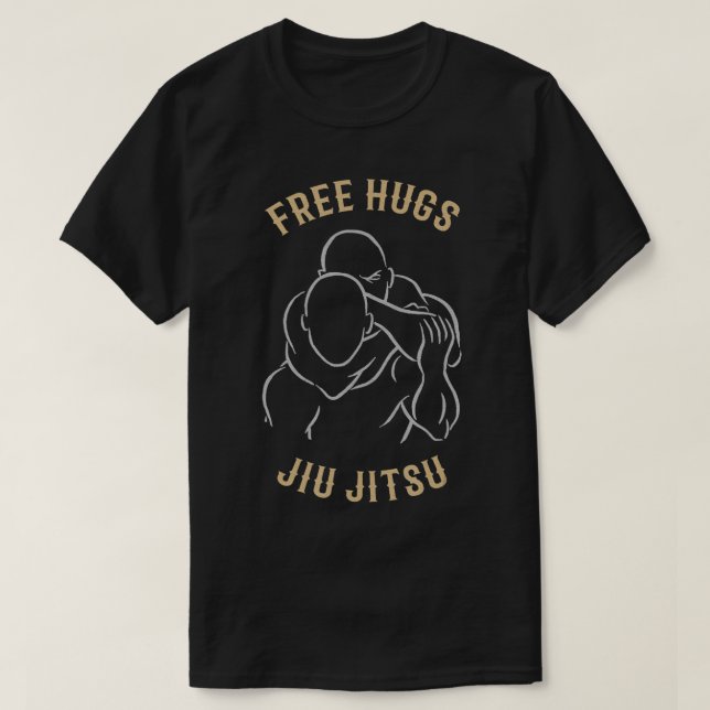 Camiseta Abrazos gratis Jiu Jitsu BJJ MMA Grappling gracios (Diseño del anverso)