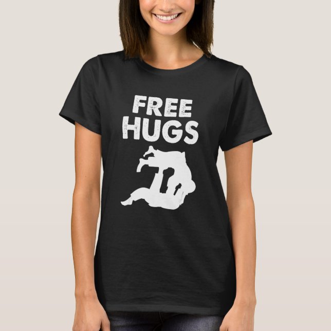 Camiseta Abrazos gratis jiu jitsu Hombres brasileños Jiu Ji (Anverso)