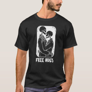 Camiseta Abrazos gratis Kiss Skeleton Hombres esqueletos ga