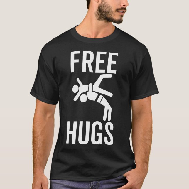 Camiseta Abrazos gratis lucha divertida lucha contra las ar (Anverso)
