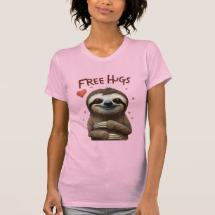 Camiseta Abrazos Gratis Perezoso Lindo