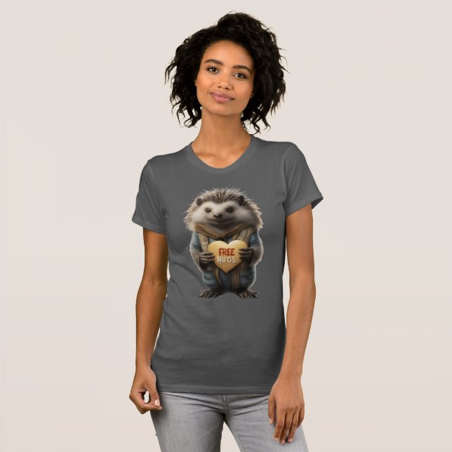 Camiseta Abrazos gratis Porcupine Funny (Anverso completo)