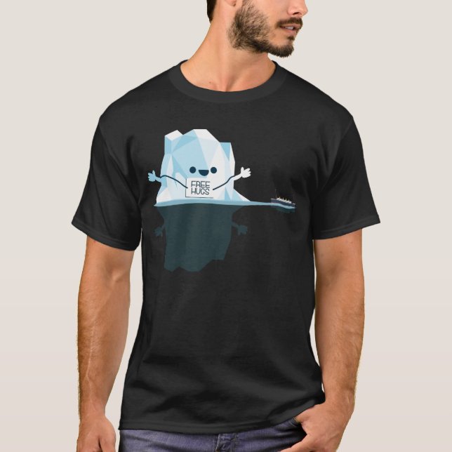 Camiseta Abrazos gratis Titanic Iceberg Funny RMS Titanic (Anverso)