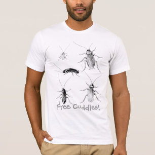 Camiseta Abrazos libres divertidas con las cucarachas