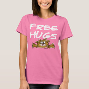 Camiseta Abrazos Libres Personalizado Hamster Texto Blanco