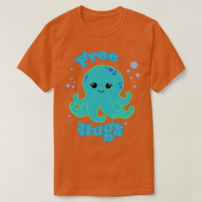 Camiseta Abrazos libres pulpo lindo (Diseño del anverso)