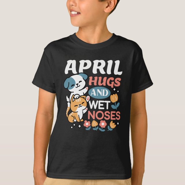 Camiseta Abrazos, narices húmedas y vibraciones de primaver (Anverso)