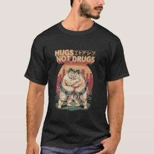 Camiseta Abrazos Positivos Divertido Sumo Japonés 03