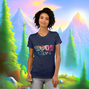 Camiseta Abrazos Y Besos El día de San Valentín Moderno Cas