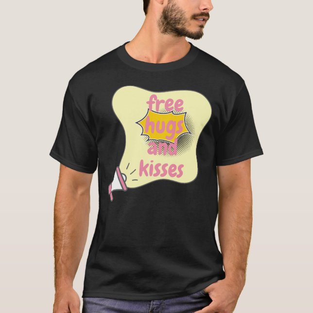 Camiseta abrazos y besos libres (Anverso)