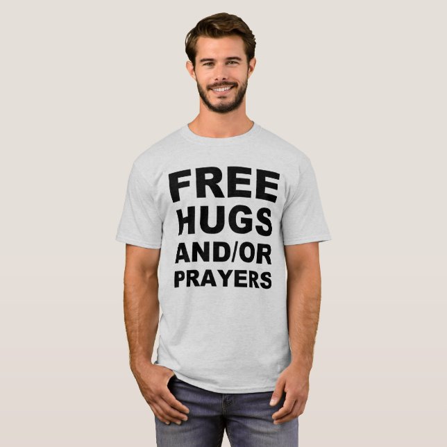 Camiseta Abrazos Y Oraciones Gratuitos Camisas Cristianas (Anverso completo)