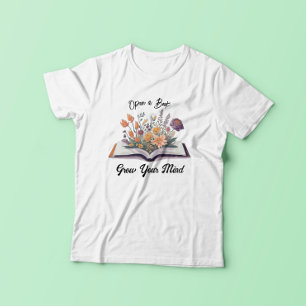 Camiseta Abre un libro para hacerte crecer la mente