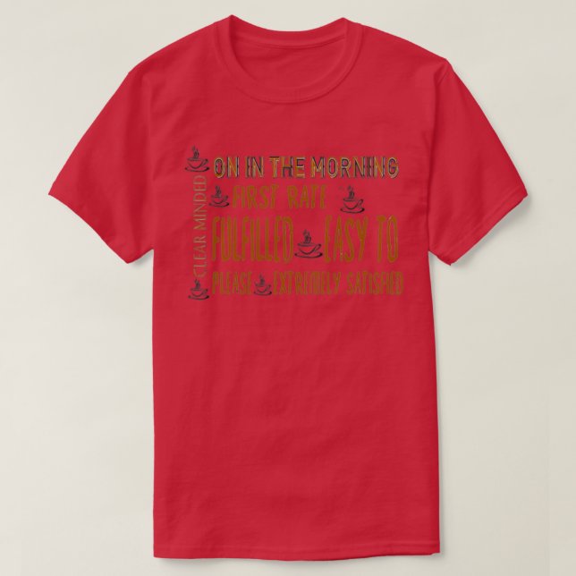 Camiseta Abreviatura del Café (Diseño del anverso)