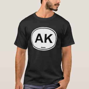 Camiseta Abreviatura del estado de Alaska Pegatina del para
