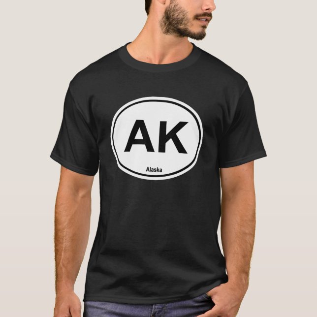 Camiseta Abreviatura del estado de Alaska Pegatina del para (Anverso)