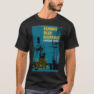 Camiseta Abrigo azul famoso de Leonard Cohen