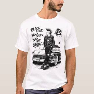 Camiseta Abrigo Negro Zapatos Negros Sombrero Negro Cadilla