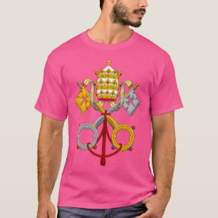 Camiseta Abrigo Papal De Las Claves Cruzadas De Armas