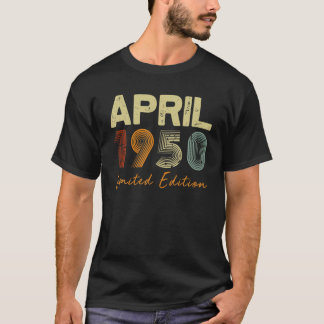 Camiseta Abril 1950 Edición Limitada Retro 71 Años De Edad 